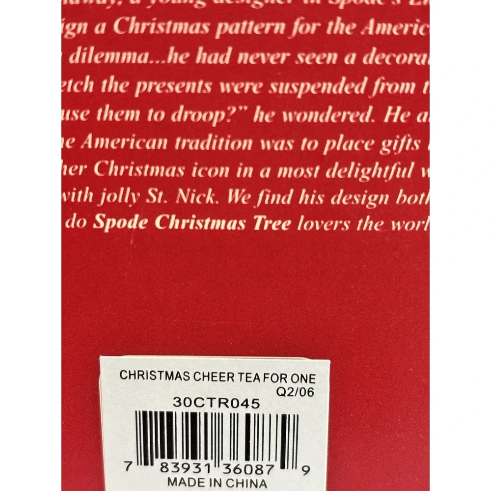 Spode Christmas Tree Cheer Tea For One 3-pc Stacking Tea Pot Cup Set‎ NEW NIB
